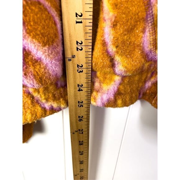 UO Out From Under Kelsey Fleece Zip Printed Hoodie Tie Dye Grow Deep Roots M - Picture 5 of 11